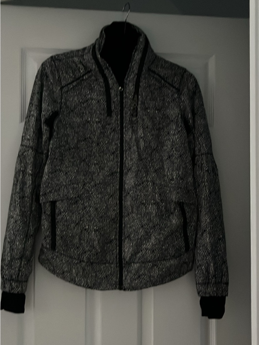 Lululemon Women’s Gray Zip-Front Jacket with Hidden Hood